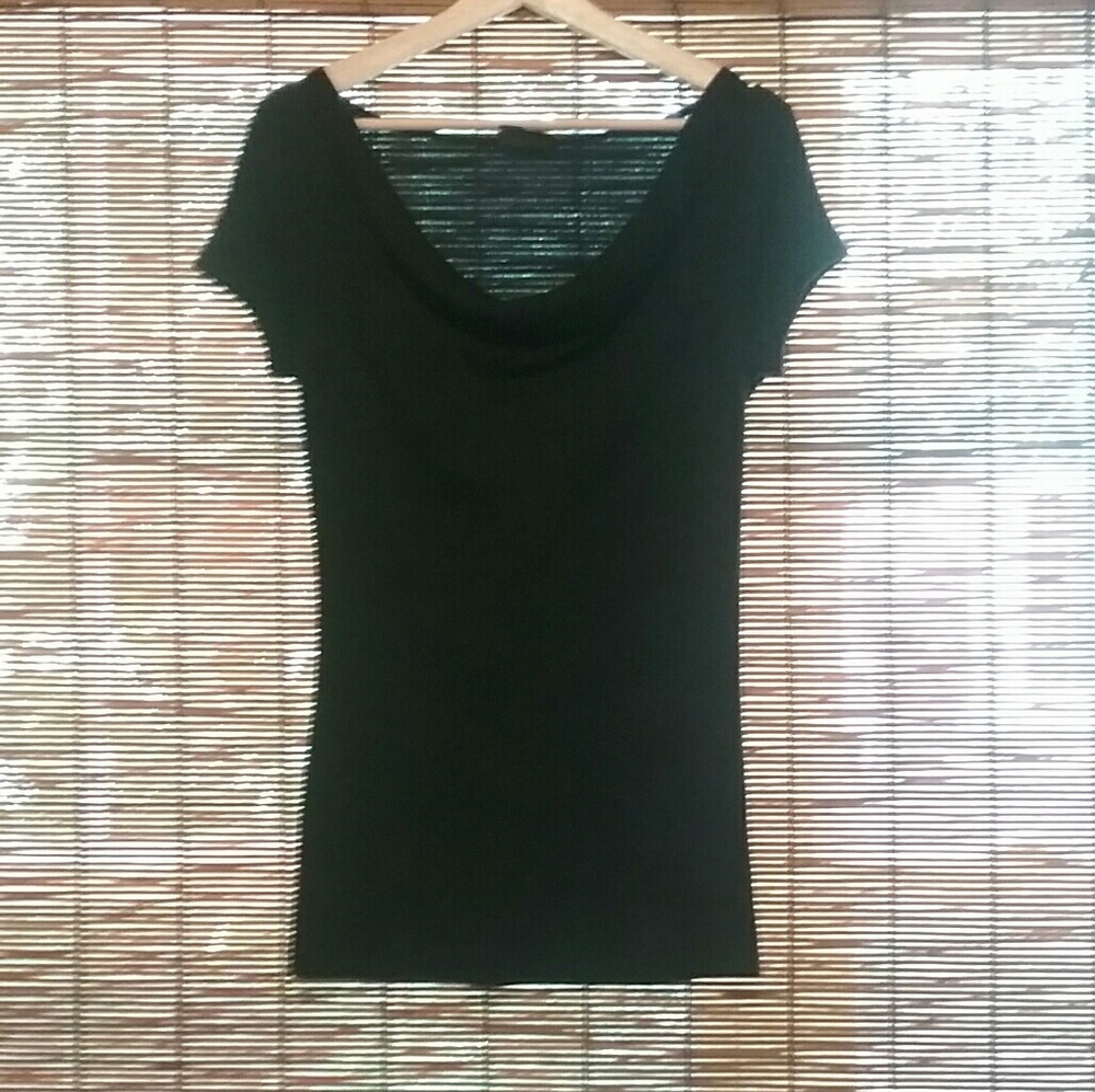 MICHAEL STARS Original Cowl Neck Black Top